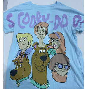 Scooby Doo kids Shirt Print Skimmer Short Sleeve T-Shirt Large